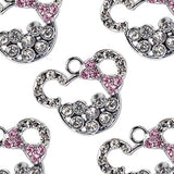 New Hot selling Cute Minnie Crystal Charm Pendant Wholesale (10 pcs) K73-B