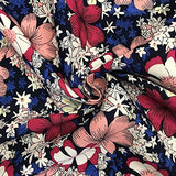 Printed Rayon Challis Fabric 100% Rayon 53/54" Wide Sold by The Yard (1037-2)