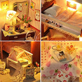 WYD Girls Dormitory Assembling House Miniature Wooden Doll House Kit DIY Jigsaw Puzzle Building for Children and Students Graduation Gifts