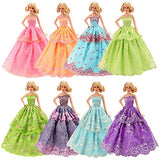 BARWA 5 Pcs Handmade Doll Clothes Wedding Gowns Party Dresses for 11.5 inch Dolls