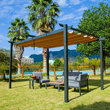 Outdoor Pergolas (2021 New) - Patio Aluminum Retractable Pergola Outdoor Gazebo Heavy Duty Grape Trellis Sunshade Canopy for Courtyard, Pool, Garden by domi outdoor living (Palawan 10x13ft)