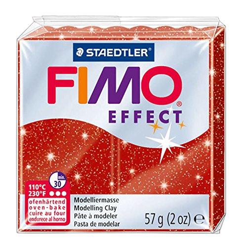 Fimo Soft Effect Glitter Red 2oz