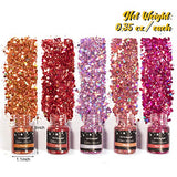 LET'S RESIN Holographic Chunky Glitter, Chunky Sequins Glitter Powder, (Each 0.35oz),Craft Glitters Mixed Powder Set for Epoxy Resin, Nail Art, Slime, Epoxy Tumblers