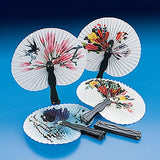 Fun Express Mini Oriental Folding Fans - 12 Pieces