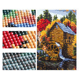 4 Pack 5D Full Drill Diamond Painting Kit, Landscape Rhinestone Embroidery Paintings Pictures Arts Craft for Home Wall Decor, 12 X 16 Inch