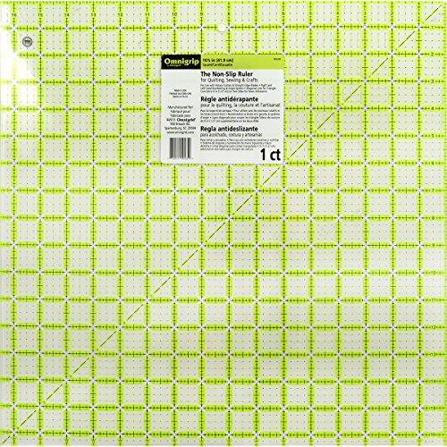 Dritz Omnigrip by Omnigrid 16-1/2” Square Non-Slip Ruler