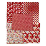 iNee Fat Quarters Fabric Bundles, Precut Cotton Fabric Squares for Sewing Quilting, 18 x 22 inches, Cherry Red