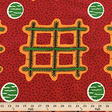 African Print Fabric Cotton Print 44'' wide Sold By The Yard (90150-4)