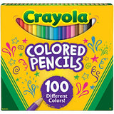 Crayola Different Colored Pencils, 100 Count, Adult Coloring