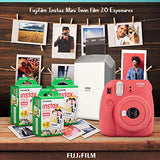 FUJIFILM INSTAX Mini 11 Instant Film Camera (Sky Blue) with Fujifilm Instax Mini Twin Film (20 Exposures) and Accessories Bundle