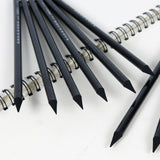 Artist Charcoal Sticks 24 PCS Professional Manga Non-wood Woodless Sketch Drawing Charcoal Pencil Black / Graphite / Soft
