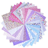 30 Pieces 25 x 25 cm Lovely Small Patterns Fabric Patchwork Cotton Mixed Squares Bundle