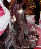(5-6inch) 15-17cm BJD Doll Wig 1/6 YOSD DD BJD Doll / Red Bean Color Long Curl Hair