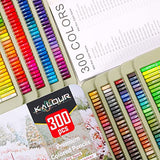 KALOUR Professional Colored Pencils,Set of 300 Colors,Artists Soft Core with Vibrant Color,Ideal for Drawing Sketching Shading,Coloring Pencils for Adults Artists Beginners