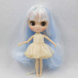 ASDAD BJD Nude Doll 1/6 SD Doll Blyth Nude Middie Blythe Doll Baby Blue Mix White Hair Transparent Face Joint Body Neo BJD Toy Gift