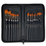 CP Art Watercolor Brushes 15 Piece Acrylic Paint Set – Includes Carrying Case With Brush Stand