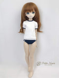 Petite Marie Japan for 1/4 Doll 16 inch 40cm MSD MDD BJD Japan High School Sportswear Gym Wear with Bloomers (Blue)