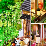 WYD Chinese Model Scene Building DIY Wooden Miniature Courtyard Kit 3D Chinese Dollhouse Kit Creative Handmade Assembling Gift Present