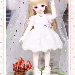 Move BJD Doll Lovely Girl Original Design 26 cm Dolls (with Gift Box), Ball Joints 1/6 SD Doll,A