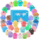 36 Pack Butter Slime Kits,Soft and Non-Sticky,Slime Party Favor,Include Fruit Unicorn Ice Cream Etc Slime Charms, Stress Relief Slime Toy Gift Stuff for Girls Boys Kids
