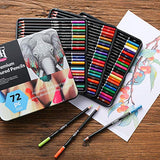 Colored Pencils, Professional Art Kit of 72 Colors, Ideal for Coloring, Sketching & Shading, Vibrant Artist Pencils for Beginner & Pro Artists, Soft Wax-Based Cores