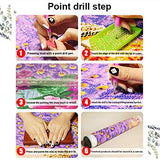 Diamond Painting kit for Adults and Children, DIY 5D Round Full Diamond Cross Stitch handicrafts, Used for Home Wall Decoration Art Crafts, Butterfly Lion (13.8x17.8inch)
