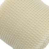 RayLineDo 24 Rows Ivory Artificial Pearl Mesh Ribbon Roll Wedding Party Home Decor DIY Wrap Ribbons