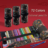 72 Colored Pencils Set with Roll Up Canvas Case for Artist Drawing, Sketching and Crafting.