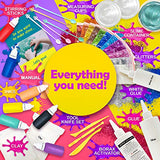 DIY Slime Kit for Girls Boys: Ultimate Slime Making Kit with Add Ins Supplies for Alien Egg Slime, Crystal, Glitter, Unicorn and More - Fun Slime Kits for Kids (Yellow, 44pcs)