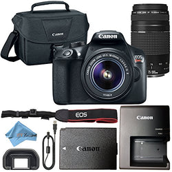 Canon EOS Rebel T6 18MP Digital SLR Camera Retail Packaging Bundle (18-55mm & 75-300mm Premium