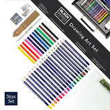 Royal & Langnickel Essentials 36pc Clear Pallet Black Series Drawing Art Set