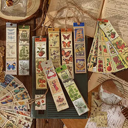 225PCS Label Washi Stickers Postage Stamp Stickers Set Aesthetic Sticker for Journaling Floral Plant Sticker Scrapbooking Decorative Sticker for Notebook (5 Sets)