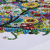 Special Shaped Diamond Art Kits Diamond Embroidery Paintings Wall Art Big Canvas Full Drill (12X12inch/30X30CM) (Summer Tree)