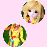 24 inch BJD Dolls (with Gift Box), and Full Set Clothes Shoes Wig Makeup, Series 19 Joints Doll, Best Gift for Girls