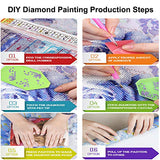 5D Diamond Painting,Full Drill Diamond Art, Diamond Painting Kits for Adults Home Wall Decor Gift 12x16 inch Mandala