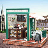 Flever Dollhouse Miniature DIY House Kit Creative Room with Furniture for Romantic Valentine's Gift(Stars' Cafe Bar)