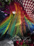 (5-6inch)15-17cm 1/6 BJD Doll Wig / YOSD DD BJD Doll / Rainbow Color Long Curl Hair