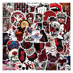 100 PCS Gothic Stickers Adults Stickers Goth Stickers for Water Bottle Laptop Tablet Phone and Cars Waterproof Vinyl Stickers Cool Skull Decal for Skateboard(100A)