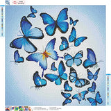 Diamond Painting Art Kits for Adults & Kids,Diamond Art Butterfly HD Canvas DIY 5D Round Full Drill Resin Beads Diamond Dots Art Craft Set for Home Wall Decor Gift 15.7 x 15.7 inch