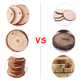 Suewio Natural Wood Slices 30 Pcs 2.4-2.8 Inches Craft Wood kit Unfinished Predrilled with Hole Wooden Circles Great for Arts and Crafts Christmas Ornaments DIY Crafts