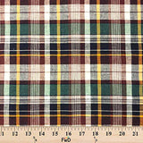 Madras Plaid Fabric (Style 16070) 100% Cotton Printed Fabric 44/45" Wide Sold BTY Shirts,