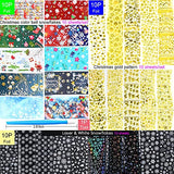 30 Sheets Christmas Nail Stickers Foil Transfers Decals Nail Art Foils Stickers Winter Snowflake Santa Claus Star Tree Decals for Christmas Party Supplies Manicure Transfer Nail Art Accessories