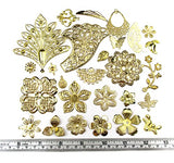 ALL in ONE Mixed Gold Filigree Charm Pendant Jewelry Findings: 50g