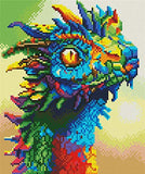 DIY Handwork Store 5D Colored Dragon Diamond Painting Kits for Adults Kids Full Round with AB Drills Cross Stitch Mosaic Making Arts Crafts Handcrafts Home Decor(11.81''x 15.75'')