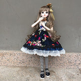 Daisy Dark Blue Dress 1/3 SD Doll BJD Dolls Full Set 60cm 24" Jointed Dolls Toy Action Figure + Makeup + Accessory