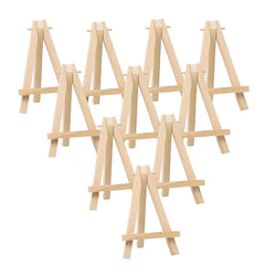 Mayitr 10pcs Mini Wooden Artist Easel Triangle Cards Stand Display Wedding
