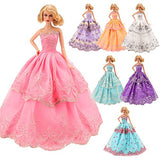 BARWA 5 Pcs Handmade Doll Clothes Wedding Gowns Party Dresses for 11.5 inch Dolls