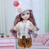 12 Inch BJD Doll 22 Movable Joints 1/6 Makeup Dress Up Color 3D Big Eyeball Dolls with Fashion Clothes for Girls DIY Toy Dollandclothes Pinkblue2