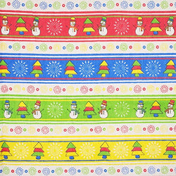 RayLineDo 100% Cotton Linen Printed Fabric Christmas Snowman Style Patchwork Tablecloth 150cm
