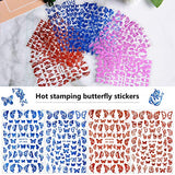 12 Sheets Laser Butterfly Nail Art Stickers, EBANKU 3 colors Different Butterfly Shapes Nail Art Decals Laser Self-Adhesive Nail Foils for DIY Nails Design